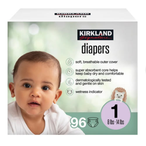 Kirkland Signature Diaper Size 1, 96-count | Costco