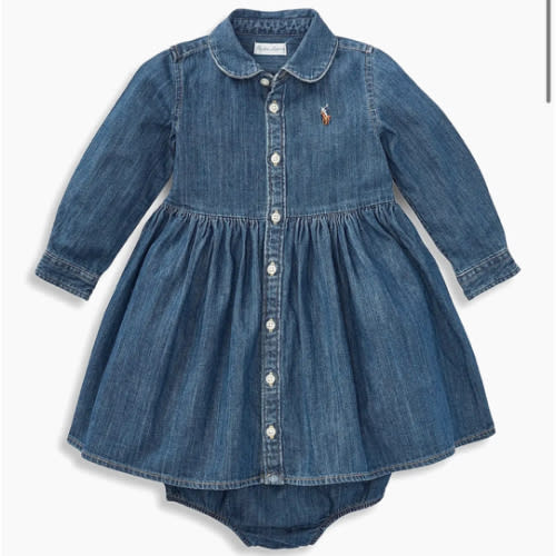 Polo Ralph Lauren Baby Girl's Denim Shirtdress | Saks Fifth Avenue