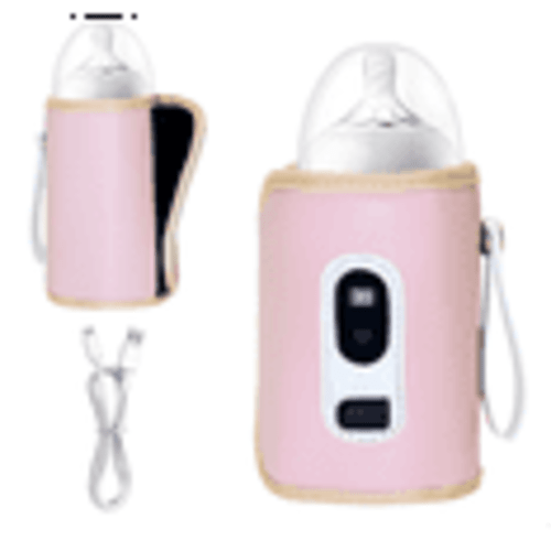 Bottle Warmer, Yadala Baby Portable Bottle Warmer, 5-Speed Temperature Regulation, Baby Bottle Warmer for Travel, Usb Bottle Warmers by Car for All Bottles for Babies,Pink