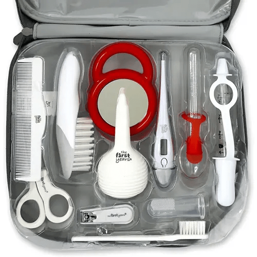 American Red Cross Deluxe Health and Grooming Kit| Infant and Baby Grooming | Infant and Baby Health | Thermometer, Medicine Dispenser, Comb, Brush, Nail Clippers and More with Convenient Tote