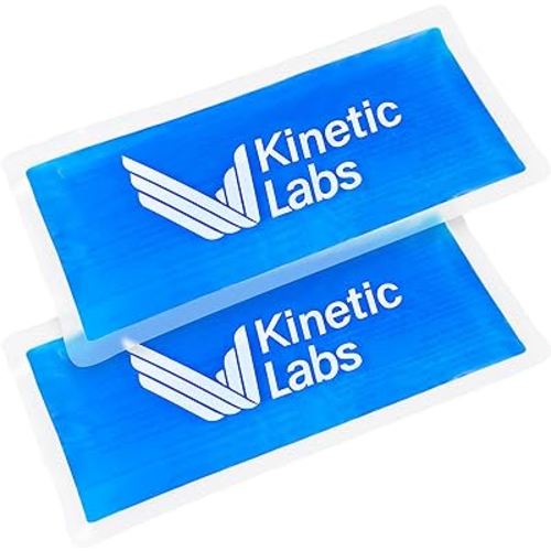 Reusable Gel Ice Packs for Injuries by Kinetic Labs (2 Pack) - Hot Cold Packs for Injuries 11" x 5.3" - Flexible Ice Packs for Back Head Knee Shoulder Neck Ankle Elbow Feet Headaches Surgery (Large)