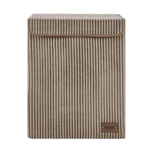 Danya B. Collapsible Folding Corduroy Laundry Hamper Cream