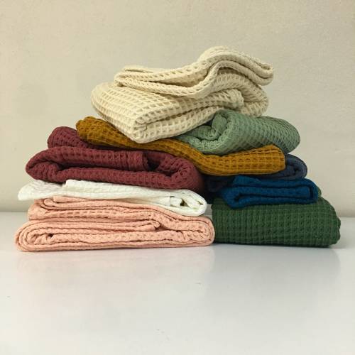 Organic Turkish Cotton Waffle Weave Baby Swaddle Blanket (36x40 in)