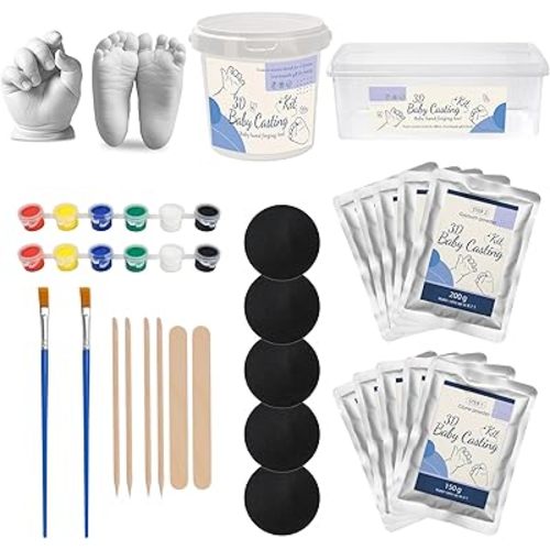 Baby Casting Kit, Gifts for New Moms Baby Molding Kit Hands and Feet, Baby Hand and Footprint Kit Gift, Baby Handprint Ornament Kit, Personalized Keepsake Stuff