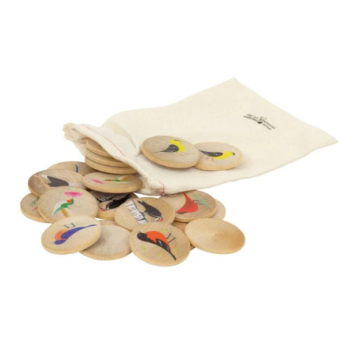 Backyard Birds Wooden Memory Game
