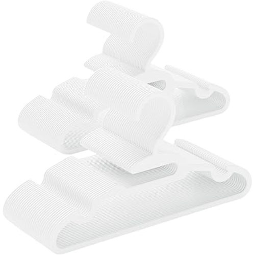 60 Pack White U-Shape Baby Hangers,Protect Collar Non-distorting Design,Anti-Slip and Ultra-Thin Children's Hangers for Toddler, Child, Newborn Clothes Hanger Ideal Choice