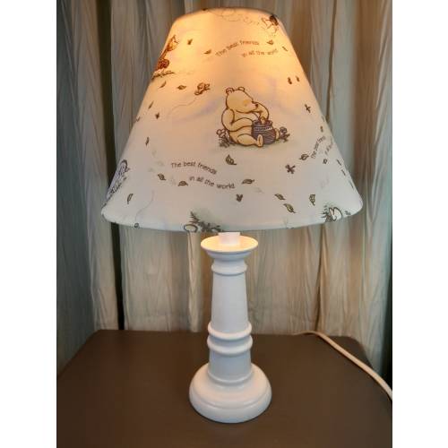 Winnie the Pooh accent lamp, Classic Pooh Eeyore Tigger Piglet baby lamp, animal baby lamp, gender-neutral Nursery lamp, pastel Pooh lamp