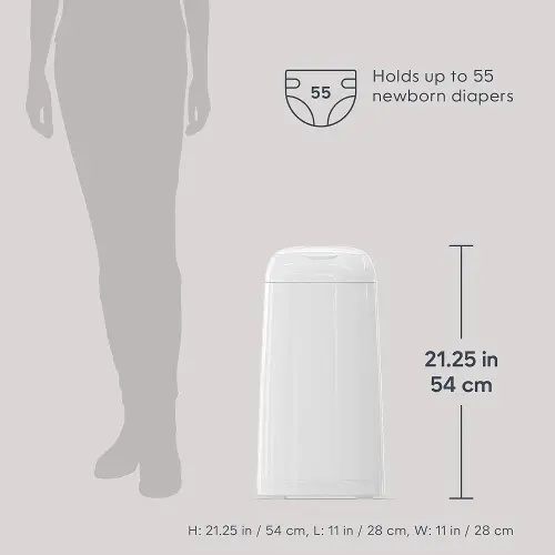 Diaper Genie Classic Diaper Pail Gift Set | Push-N-Lock Odor Control | Includes Starter Refill and Jumbo+ Refill | Holds up to 1,245 Newborn Diapers | Baby Registry Must-Have