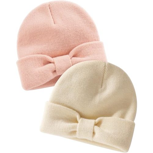 FURTALK Baby Beanie Winter Hat Knitted Warm Hat with Cute Bow Infant Toddler Cuffed Beanies