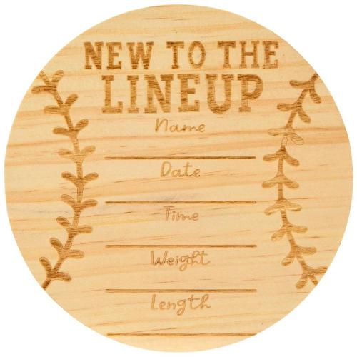 Baseball Birth Announcement Wood Wall Decor