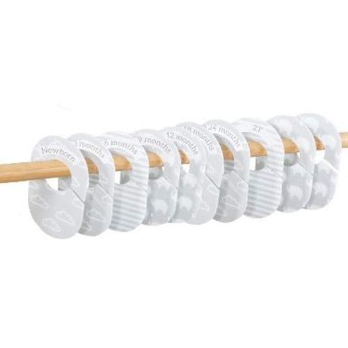 The Peanutshell 10-Pack Grey Nursery Closet Organizer Dividers