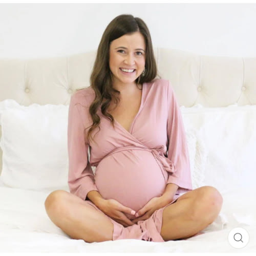 Bamboo Knit Maternity Robe | Solids