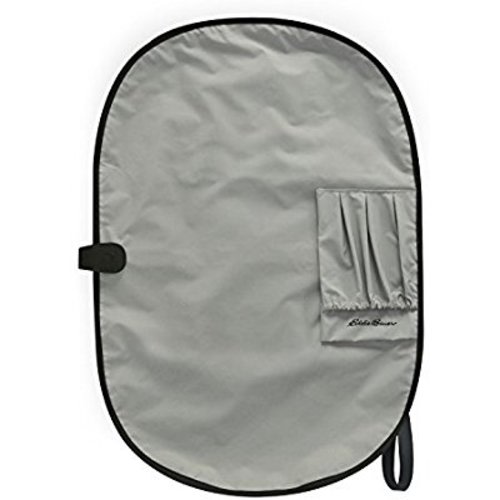 Eddie Bauer Travel Diaper Changing Pad Kit, Front Black and White, Back Grey