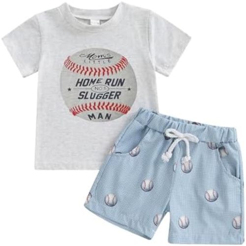 BemeyourBBs Toddler Baby Boy Summer Clothes Funny Letter T Shirt Elastic Waist Pockets Shorts Set 2 Piece Outfit