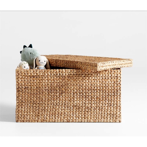 Wonderful Wicker Natural Woven Kids Toy Box with Lid