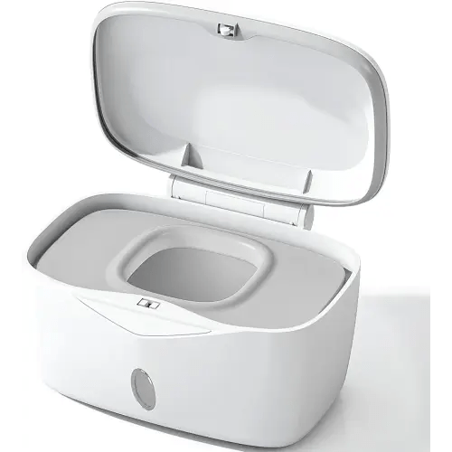 Wipes Dispenser with Weighted Plate, X2 PRO, Seposeve Perfect Pull Baby Wipe Holder, Refillable Wipe Container, Keeps Wipes Fresh, One-Handed Operation. Non-Slip, Easy Open/Close Wipes Case, Grey