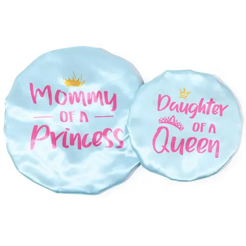 Bonnet Set Baby Mommy Bonnet Sleep Cap Baby Hair Cap for Women Girls Kids Toddler Curly Reversible Adjustable Rainbow Hair Hat Double Layer