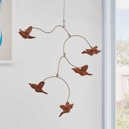 Rattan Flying Bird Mobile