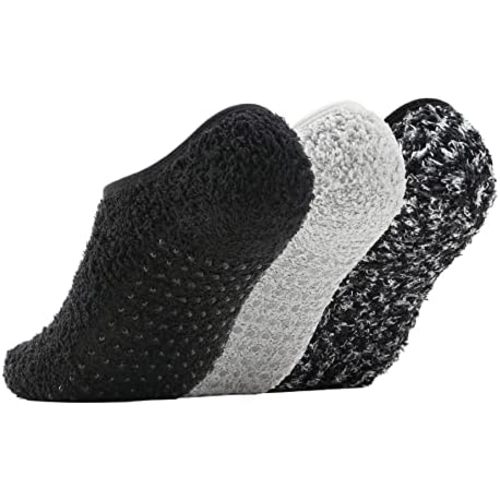 Bevigorio Slipper Socks for Women with Grippers Non Slip Fuzzy Socks with Grips Womens Grippy Grip Hospital Home Gifts
