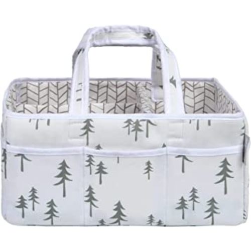 Trend Lab Mountain Baby Storage Caddy for Diaper Changing and Organizer for Newborn Essentials, 12 in x 6 in x 8 in (103742)