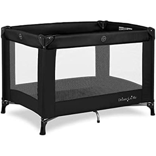 Dream On Me Nest Portable Play Yard With Carry Bag And Shoulder Strap, Black