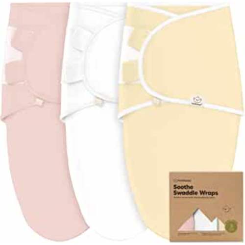 3-Pack Organic Baby Swaddle Sleep Sacks - Newborn Swaddle Sack, Ergonomic Baby Swaddles 0-3 Months, Swaddles for Newborns, Baby Sleep Sack, Baby Swaddle Blanket Wrap, Baby Essentials (Daffodil)