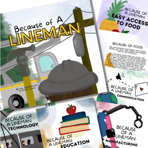 Because of a Lineman | Linekid Book | Linelife Book for Lineman's Kids