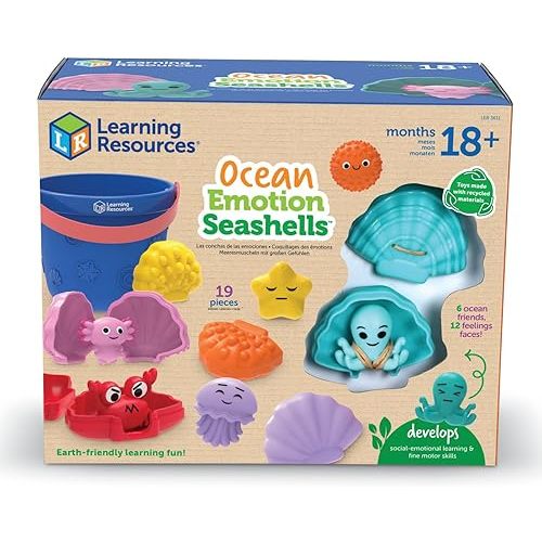 Learning Resources Ocean Emotions Seashells, Ocean Animals Figures, Seaside Game, Sand Toys, Sensory Toys, Sensory Bin, Toddler Outdoor, Preschool Classroom Must Haves, Montessori