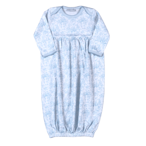 Baby Loren Blue Toile Gown - Spoiled Sweet Boutique - Spoiled Sweet Boutique