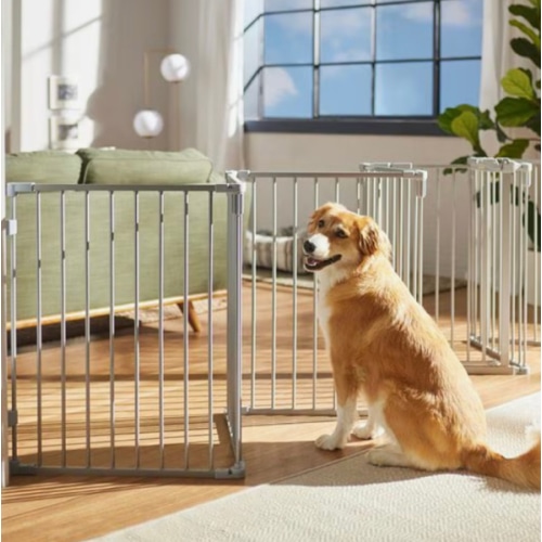 FRISCO Steel 8-Panel Configurable Dog Gate and Playpen, 30-in, Grey - Chewy.com