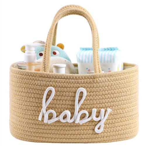 Rebrilliant Baby Diaper Caddy Organizer, Nursery Storage Bin Basket For Baby Shower And Baby Wipes- Cotton Rope Portable Diaper Bag For Changing Table | Wayfair
