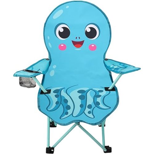KABOER Kids Outdoor Folding Lawn and Camping Chair with Cup Holder and Carrying Bag, Children's Camping Chairs