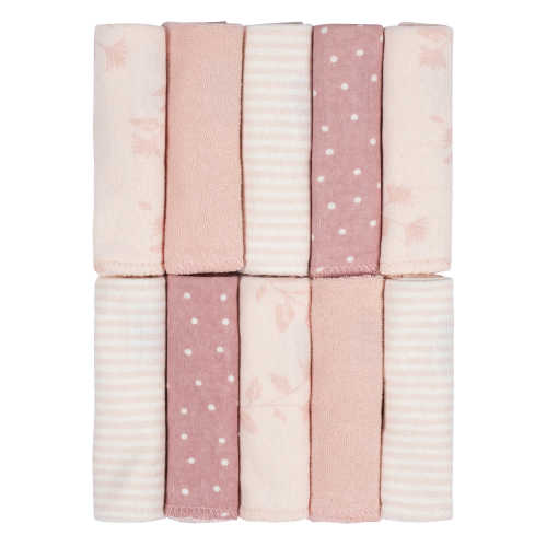 Baby Girls Floral Washcloths - 10pk