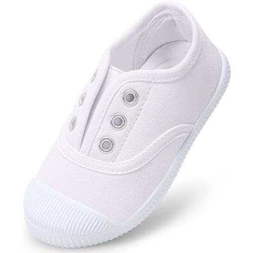 Kids Shoes Toddlers Canvas Sneakers Slip-on Comfortable Light Weight Skin-Friendly Causal Running Tennis Shoes for Boys Girls(Toddle/Little Kids/Big Kids)