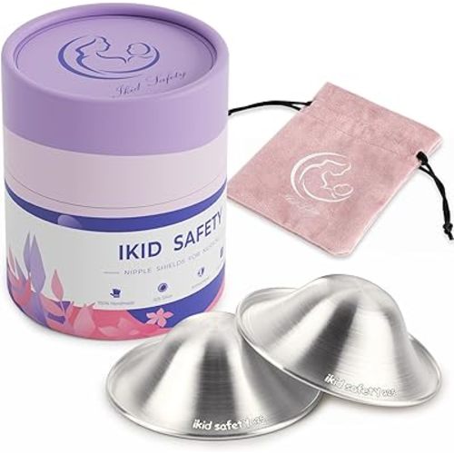 The Original Silver Nursing Cups,Nipple Shields for Breastfeeding Newborn, Protect and Soothe Cracked Nipples, Pure 925 Silver Nipple Covers Guards for Sore Nipple Relief Breastfeeding - Regular