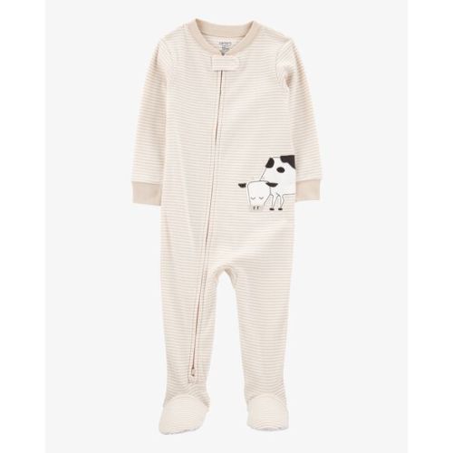 Baby 1-Piece Striped Cow Footie Pajamas - Carter's | Carter's