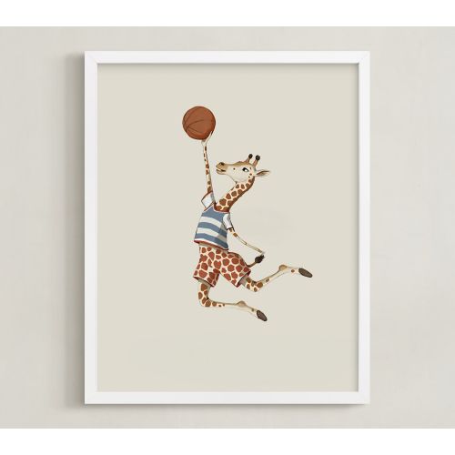 Animal All-Stars Art - Giraffe / White Frame / 16x20