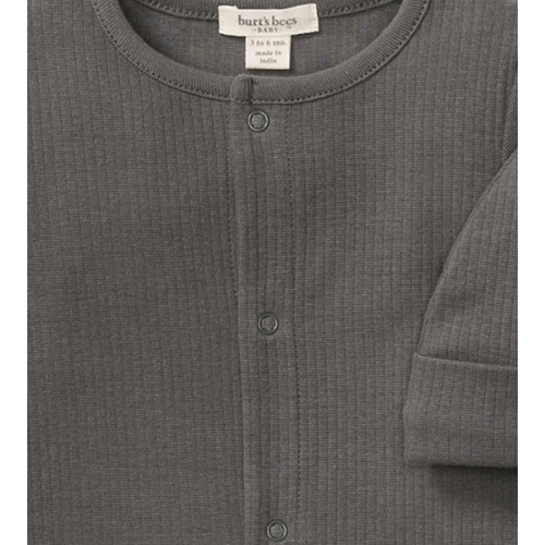 Ribbed Jumpsuit & Hat Set - Dark Gray - 3-6 Months