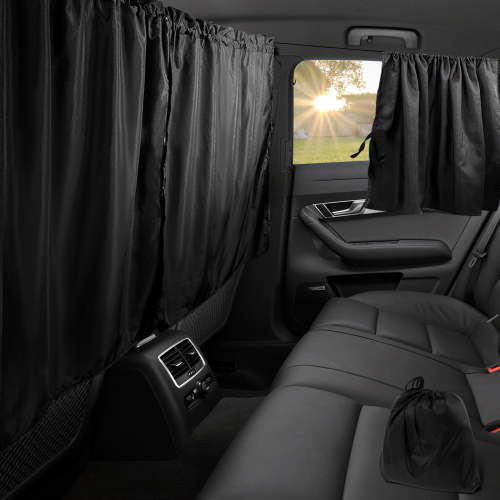 Xiyztok 3PCS Car Privacy Curtains Universal Divider Curtain Between Rear Seat Auto Blackout Sun Shades Side Window Covers Accessories for Travel Camping Nap Sleeping