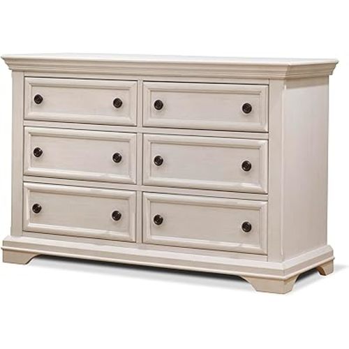 Sorelle Furniture Portofino Baby Dresser – Brushed Ivory Dresser for Nursery, Kids Bedroom Furniture, Dresser Drawers, Nightstand for Child’s Room with Drawers, Nursery Furniture -Brushed Ivory