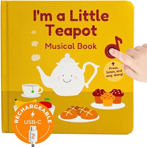 Cali's Books I'm a Little Teapot Interactive Musical Book for Toddlers 1-3 | Books for 1 Year Old | Sound Book for Toddlers | Singing Books for Toddlers | Great