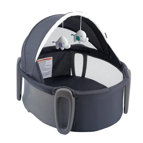 Pamo babe Portable Bassinet and Play Space Baby Dome with Toys and Canopy Travel Crib for Newborn