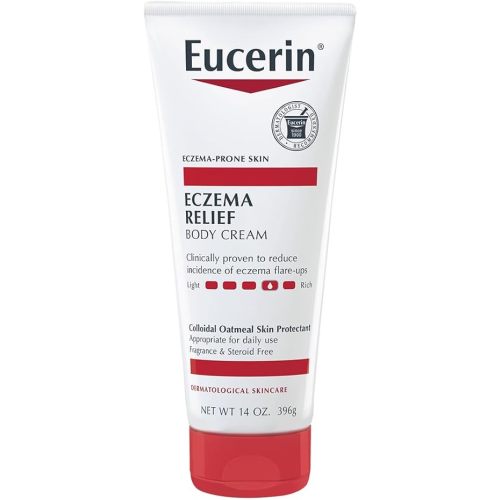 Eucerin Eczema Relief Body Cream, Eczema Cream with Colloidal Oatmeal, Ceramide-3 and Licorice Root Extract, 14 Oz Tube