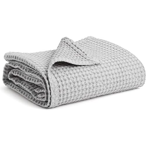 Simka Rose Waffle Baby Blanket Cotton Soft Breathable Swaddle Blanket for Baby Nursery, Stroller & Crib Blanket - Baby Receiving Blankets for Boys & Girls Gender Neutral Toddler Blanket
