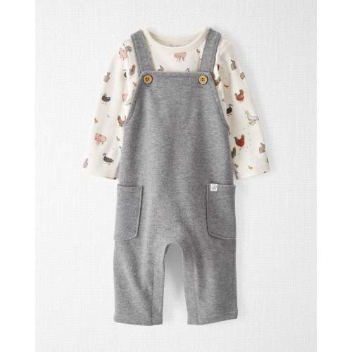 Baby Organic Cotton Overalls Set in Farm Animals - Little Planet | Carter's