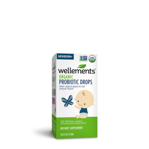 Wellements Organic Probiotic Drops For Newborn Babies & Infants {Helps Gut Health}