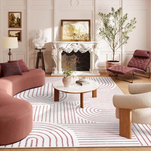 Moynesa Abstract Washable Rugs, 6x9 Rug for Bedroom Nursery Soft Non Slip Modern Living Room Rug, Ultra-Thin Non-Shedding Throw Carpet for Entryway Kitchen Office