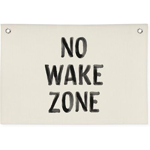 Kids Room Decor No Wake Zone Surf Nursery Playroom Decor Canvas Banner,Coastal Baby Room Decor,Beach Nursery Decorations,Lake House Nautical Wall Hanging Flag Canvas Banner 30x20 Inch