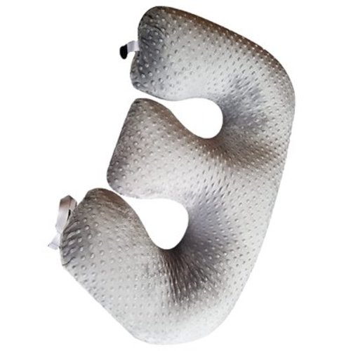 Twin Z-Pillow Teal 6 uses in 1 Twin Pillow Breastfeeding, Bottlefeeding, Tummy0 Time, Reflux, Support and Pregnancy Pillow(Gray)