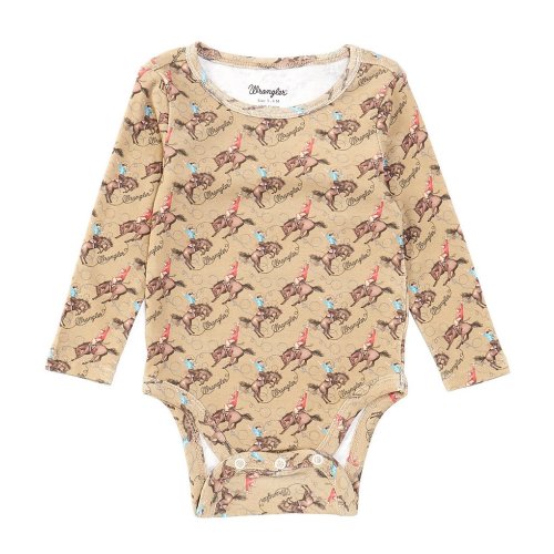 Wrangler® Baby Boys Newborn-24 Months Long Sleeve Cowboy Bodysuit
